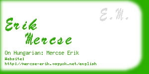 erik mercse business card